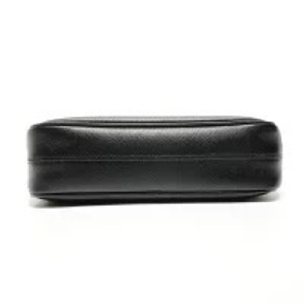 Prada Saffiano Leather Triangle Logo Edition Shoulder Bag Black - Picture 7 of 13